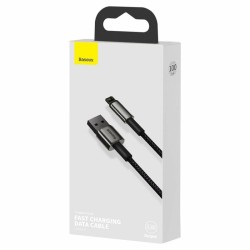 CABLU alimentare si date Baseus Tungsten Gold, Fast Charging Data Cable pt. smartphone,USB la Lightning 2.4A,braided, 1m,reziste