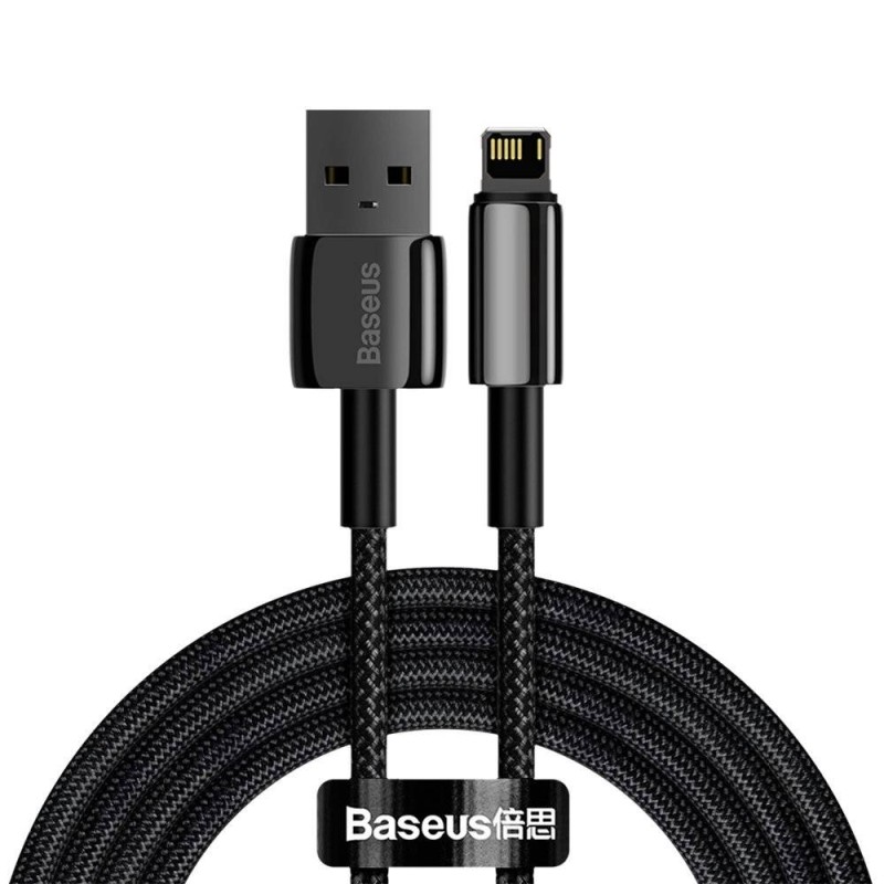 CABLU alimentare si date Baseus Tungsten Gold,Fast Charging Data Cable pt. smartphone,USB la Lightning 2.4A, braided,2m, reziste