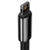 CABLU alimentare si date Baseus Tungsten Gold,Fast Charging Data Cable pt. smartphone,USB la Lightning 2.4A, braided,2m, reziste