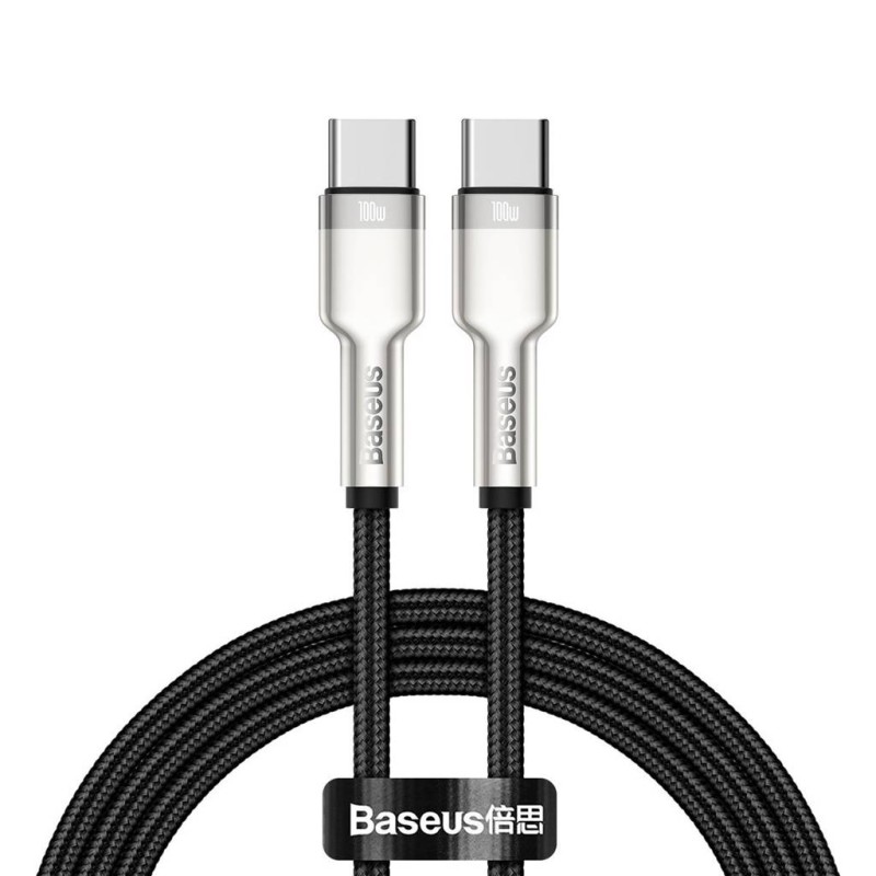 CABLU alimentare si date Baseus Cafule Metal, Fast Charging Data Cable pt. smartphone, USB Type-C la USB Type-C 100W, braided, 1