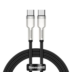 CABLU alimentare si date Baseus Cafule Metal, Fast Charging Data Cable pt. smartphone, USB Type-C la USB Type-C 100W, braided, 1
