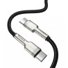 CABLU alimentare si date Baseus Cafule Metal, Fast Charging Data Cable pt. smartphone, USB Type-C la USB Type-C 100W, braided, 1