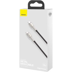 CABLU alimentare si date Baseus Cafule Metal, Fast Charging Data Cable pt. smartphone, USB Type-C la USB Type-C 100W, braided, 2