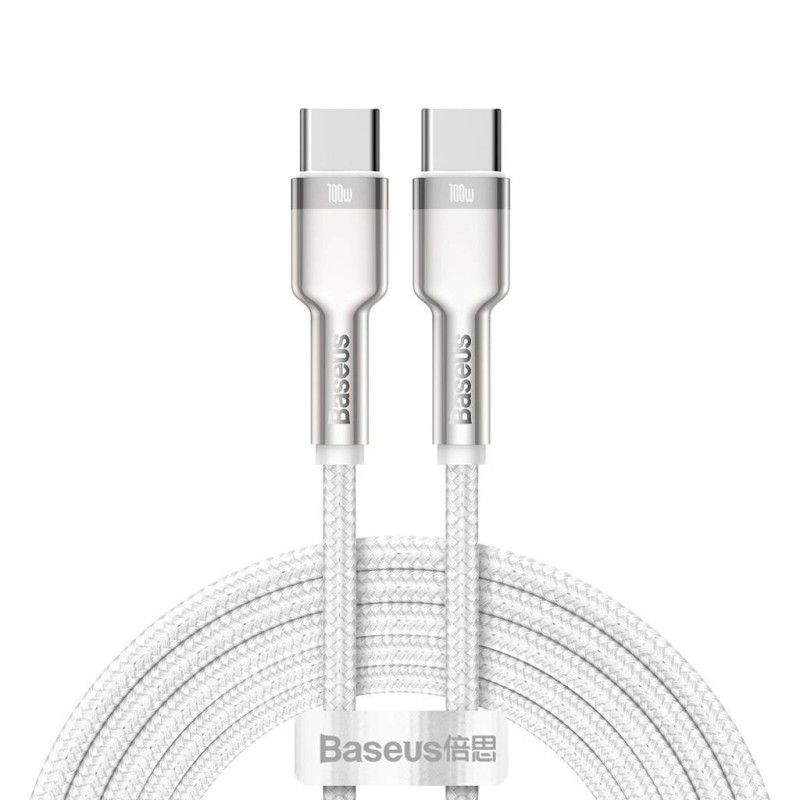 CABLU alimentare si date Baseus Cafule Metal, Fast Charging Data Cable pt. smartphone, USB Type-C la USB Type-C 100W, braided, 2