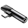 ADAPTOR Incarcare si audio Baseus, 1 x USB Type-C (T) la 1 x USB Type-C (M) si 1 x Jack 3.5mm (M), negru "CATL41-01" (timbru ver