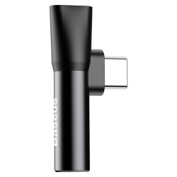 ADAPTOR Incarcare si audio Baseus, 1 x USB Type-C (T) la 1 x USB Type-C (M) si 1 x Jack 3.5mm (M), negru "CATL41-01" (timbru ver
