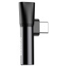 ADAPTOR Incarcare si audio Baseus, 1 x USB Type-C (T) la 1 x USB Type-C (M) si 1 x Jack 3.5mm (M), negru "CATL41-01" (timbru ver