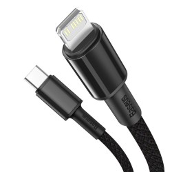CABLU alimentare si date Baseus High Density Braided, Fast Charging Data Cable pt. smartphone, USB Type-C la Lightning PD 20W, b