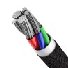 CABLU alimentare si date Baseus High Density Braided, Fast Charging Data Cable pt. smartphone, USB Type-C la Lightning PD 20W, b