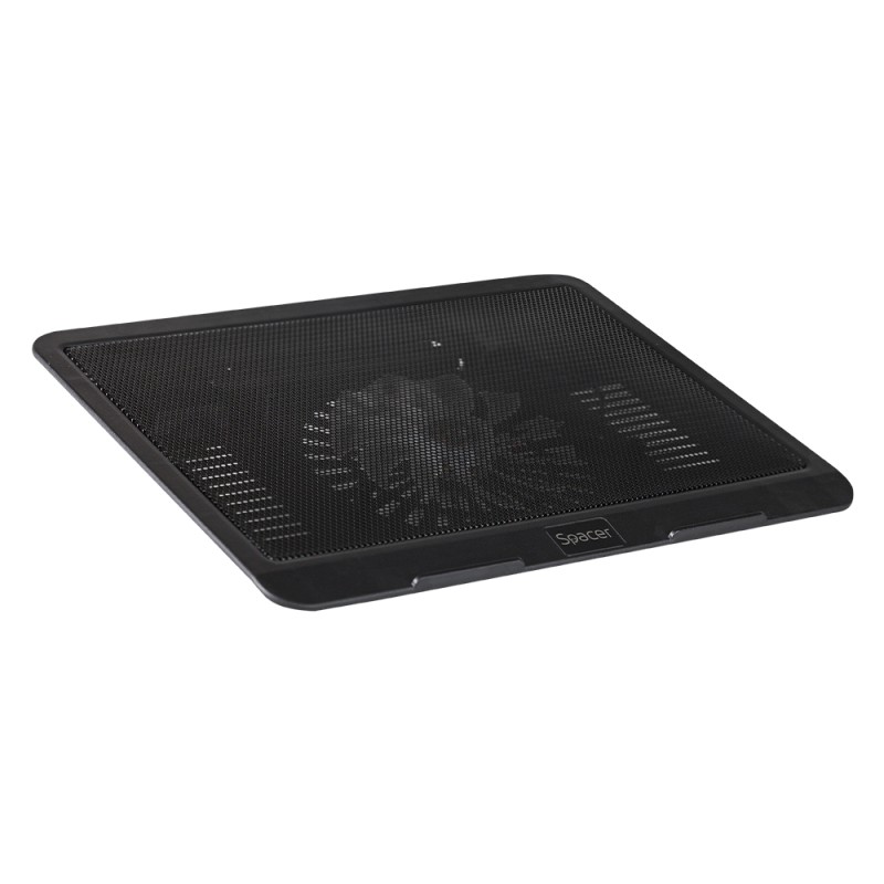 STAND SPACER notebook 15.6", sita metal, fan 14cm cu led albastru, black, "SP-NC19"/45504838 (timbru verde 0.8 lei)
