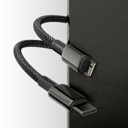 CABLU alimentare si date Baseus Tungsten Gold,Fast Charging Data Cable pt smartphone,USB Type-C la Lightning 20W,braided,1m,rezi