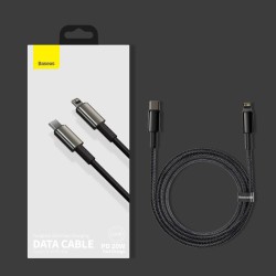 CABLU alimentare si date Baseus Tungsten Gold,Fast Charging Data Cable pt smartphone,USB Type-C la Lightning 20W,braided,1m,rezi
