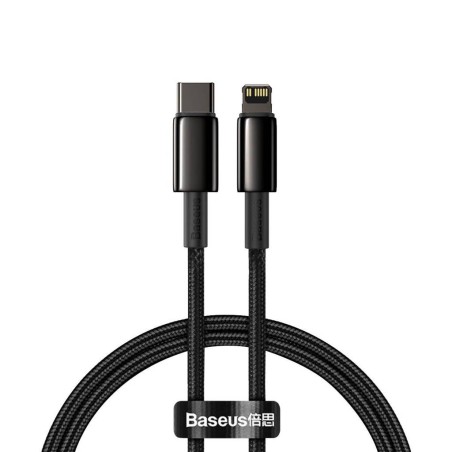CABLU alimentare si date Baseus Tungsten Gold,Fast Charging Data Cable pt. smartphone,USB la Lightning 20W, braided,2m rezistent