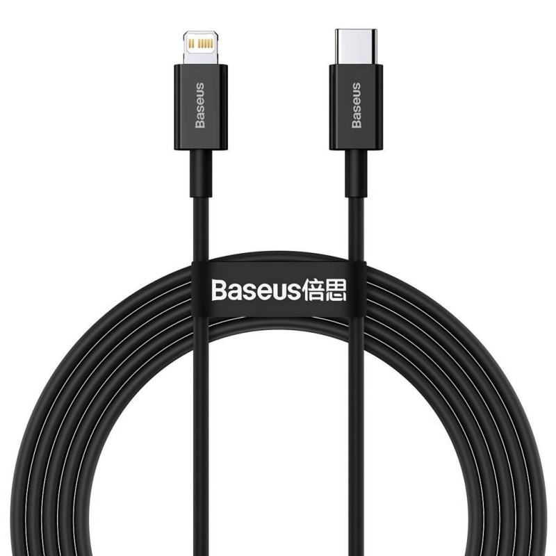 CABLU alimentare si date Baseus Superior, Fast Charging Data Cable pt. smartphone, USB Type-C la Lightning Iphone PD 20W, 2m, ne