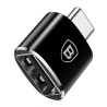 ADAPTOR Baseus Mini OTG, USB 2.0(M) la USB Type-C(T), corp metalic, negru "CATOTG-01" (timbru verde 0.18 lei) - 6953156263512
