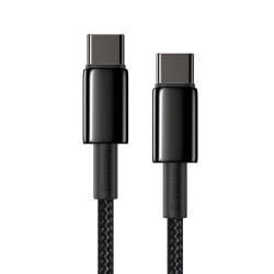CABLU alimentare si date Baseus Tungsten Gold, Fast Charging Data Cable pt. smartphone, USB Type-C la USB Type-C 100W, braided, 