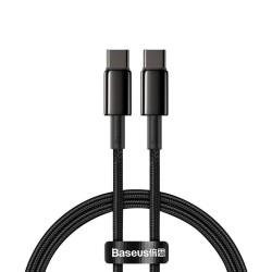 CABLU alimentare si date Baseus Tungsten Gold, Fast Charging Data Cable pt. smartphone, USB Type-C la USB Type-C 100W, braided, 