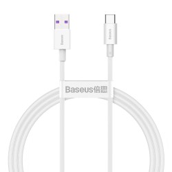 CABLU alimentare si date Baseus Superior, Fast Charging Data Cable pt. smartphone, USB la USB Type-C 66W, 1m, alb "CATYS-02" (ti
