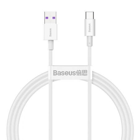 CABLU alimentare si date Baseus Superior, Fast Charging Data Cable pt. smartphone, USB la USB Type-C 66W, 1m, alb "CATYS-02" (ti