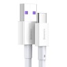 CABLU alimentare si date Baseus Superior, Fast Charging Data Cable pt. smartphone, USB la USB Type-C 66W, 1m, alb "CATYS-02" (ti