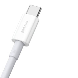 CABLU alimentare si date Baseus Superior, Fast Charging Data Cable pt. smartphone, USB la USB Type-C 66W, 1m, alb "CATYS-02" (ti