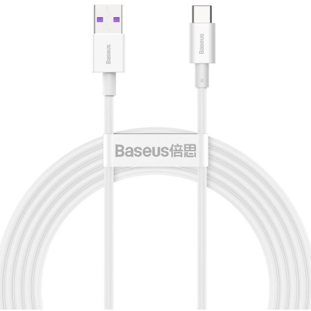 CABLU alimentare si date Baseus Superior, Fast Charging Data Cable pt. smartphone, USB la USB Type-C 66W, 2m, alb "CATYS-A02" (t