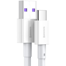 CABLU alimentare si date Baseus Superior, Fast Charging Data Cable pt. smartphone, USB la USB Type-C 66W, 2m, alb "CATYS-A02" (t