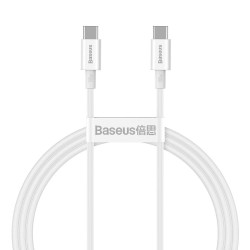 CABLU alimentare si date Baseus Superior, Fast Charging Data Cable pt. smartphone, USB Type-C la USB Type-C 100W, 1m, alb "CATYS