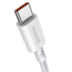 CABLU alimentare si date Baseus Superior, Fast Charging Data Cable pt. smartphone, USB Type-C la USB Type-C 100W, 1m, alb "CATYS
