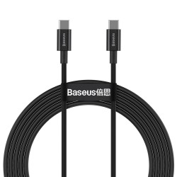 CABLU alimentare si date Baseus Superior, Fast Charging Data Cable pt. smartphone, USB Type-C la USB Type-C 100W, 2m, negru "CAT