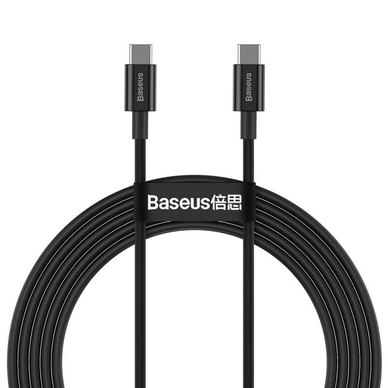 CABLU alimentare si date Baseus Superior, Fast Charging Data Cable pt. smartphone, USB Type-C la USB Type-C 100W, 2m, negru "CAT