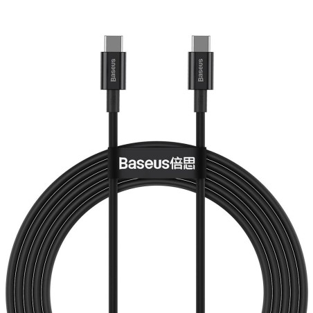 CABLU alimentare si date Baseus Superior, Fast Charging Data Cable pt. smartphone, USB Type-C la USB Type-C 100W, 2m, negru "CAT