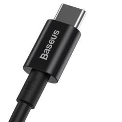 CABLU alimentare si date Baseus Superior, Fast Charging Data Cable pt. smartphone, USB Type-C la USB Type-C 100W, 2m, negru "CAT