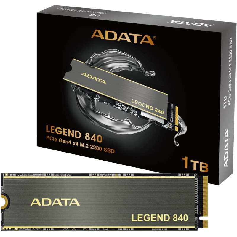 SAMPLE SSD ADATA, LEGEND 840, 1 TB, M.2, PCIe Gen4.0 x4, 3D TLC Nand, R/W: 5000/4750 MB/s, "S_ALEG-840-1TCS"