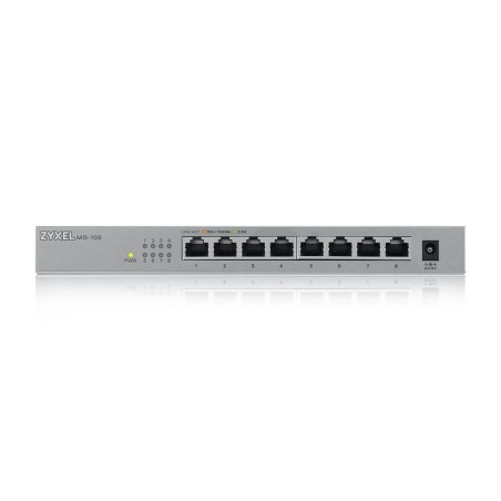 SWITCH ZyXel, MG-108, Gigabit/2500 x 8, carcasa metalica, "MG-108-ZZ0101F" (timbru verde 2 lei)