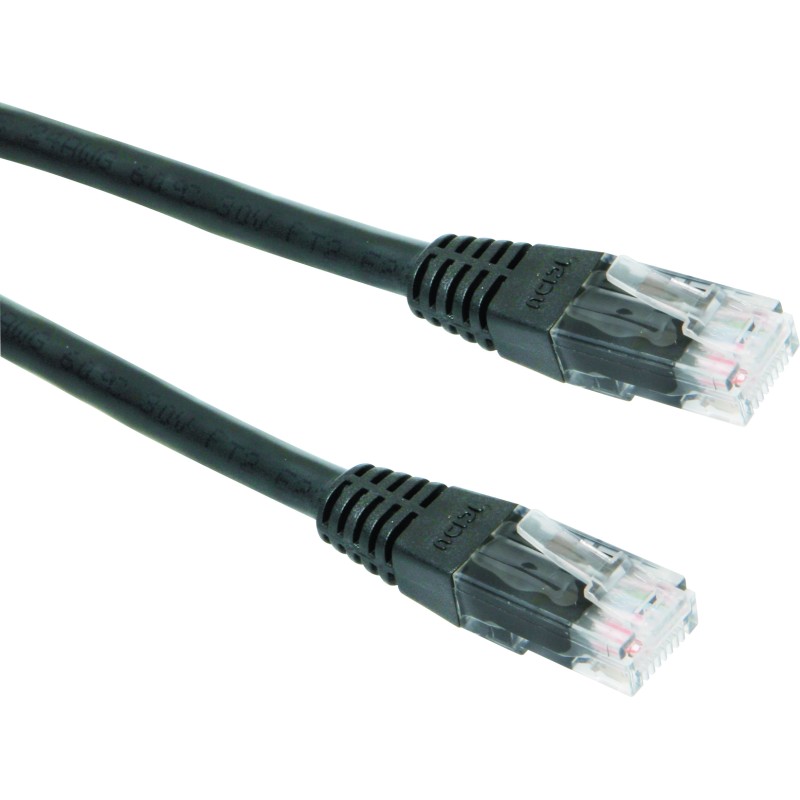 PATCH CORD UTP GEMBIRD Cat5e, cupru-aluminiu, 2 m, negru, AWG26, "PP12-2M/BK" (timbru verde 0.08 lei)