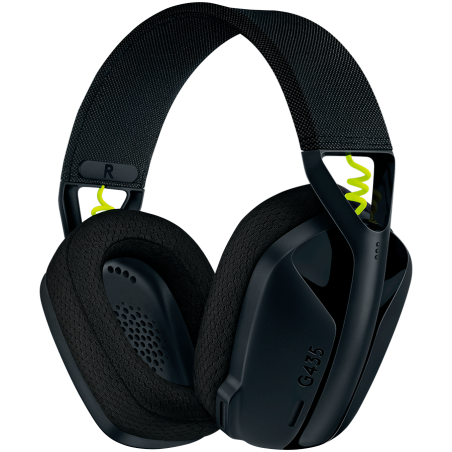 LOGITECH G435 LIGHTSPEED Wireless Gaming Headset - BLACK - 2.4GHZ - EMEA - 914, "981-001050" (timbru verde 0.8 lei)