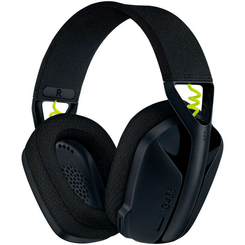 LOGITECH G435 LIGHTSPEED Wireless Gaming Headset - BLACK - 2.4GHZ - EMEA - 914, "981-001050" (timbru verde 0.8 lei)