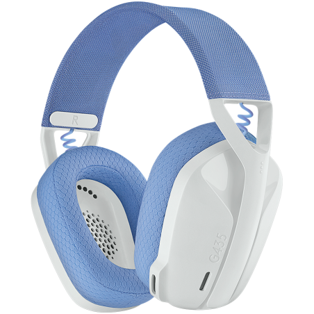 LOGITECH G435 LIGHTSPEED Wireless Gaming Headset - WHITE - 2.4GHZ - EMEA - 914, "981-001074" (timbru verde 0.8 lei)