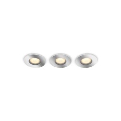 SET 3 SPOTURI incastrate smart LED Philips, soclu integrat, putere 5W, forma spot, lumina alb calda, alb rece, alimentare 220 - 