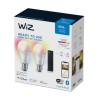 SET 2 becuri smart LED Philips, soclu E27, putere 8W, forma clasic, lumina multicolora, alimentare 220 - 240 V, "000008719514550