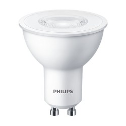 SET 6 becuri LED Philips, soclu GU10, putere 4.7W, forma plat, lumina alb calda, alimentare 220 - 240 V, "000008719514394032" (t