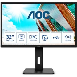 MONITOR  AOC 31.5 inch, home | office, IPS, WQHD (2560 x 1440), Wide, 250 cd/mp, 4 ms, DisplayPort | HDMI x 2, "Q32P2CA" (timbru