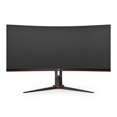 MONITOR  AOC 34 inch, Gaming, VA, UWQHD (3440 x 1440), curbat, 300 cd/mp, 1 ms, DisplayPort | HDMI x 2, "CU34G3S/BK" (timbru ver