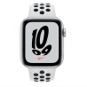 SMARTWATCH Apple Watch Nike SE (v2) GPS, 44mm Silver Aluminium Case with Pure Platinum/Black Nike Sport Band "mkq73wb/a"  (timbr
