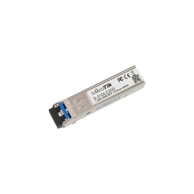 MODUL SFP MIKROTIK, Single Mode, conector LC, pana la 20KM distanta "S-31DLC20D"