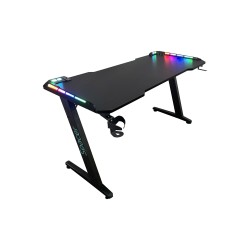 BIROU GAMING Spacer, dimensiuni 1400 x 600 x 18 mm, blat MDF invelit in fibra de carbon, suport casti, suport cana/pahar, picioa