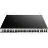 SWITCH PoE D-LINK Smart 48 porturi Gigabit (48 PoE) + 4 porturi combo SFP, IEEE 802.3af/at, carcasa metalica, "DGS-1210-52MP"(ti