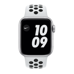 SMARTWATCH Apple Watch Nike SE (v2) GPS, 40mm Silver Aluminium Case with Pure Platinum/Black Nike Sport Band "mkq23wb/a"  (timbr
