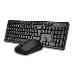 Kit TASTATURA si Mouse A4TECH, "GK-3+G3-330N", wireless, 104 taste format standard, mouse 1000dpi, 3/1 butoane, negru, "3330N" (